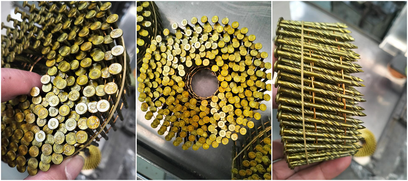 Several Shapes of Coil Nails